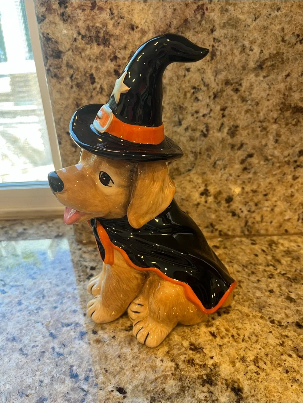 Blue Sky ClayWorks 2026  Ceramic Dog Figurine Halloween Witch Costume